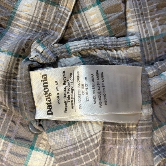 Patagonia Men's Gray Plaid Shirt size M organic cotton - Picture 4 of 7